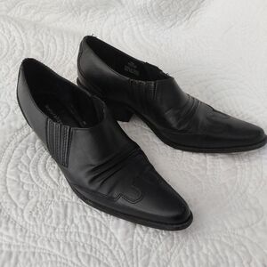 NATURALIZER VINTAGE Y2K LEATHER WESTERN POINTED BOOTIES